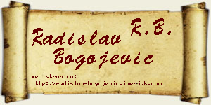 Radislav Bogojević vizit kartica